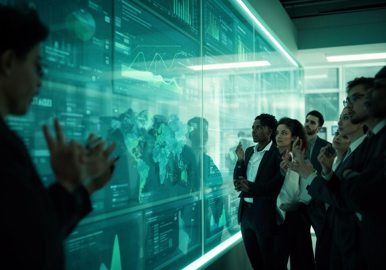 Data scientists collaborating in a modern Sandwell office